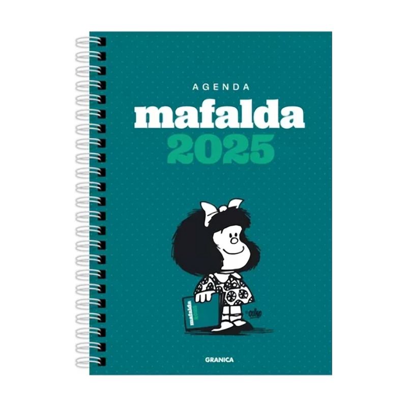 TOP10BOOKS - AGENDA MAFALDA 2025 ANILLADA COLUMNA VERDE / GRANICA / QUINO