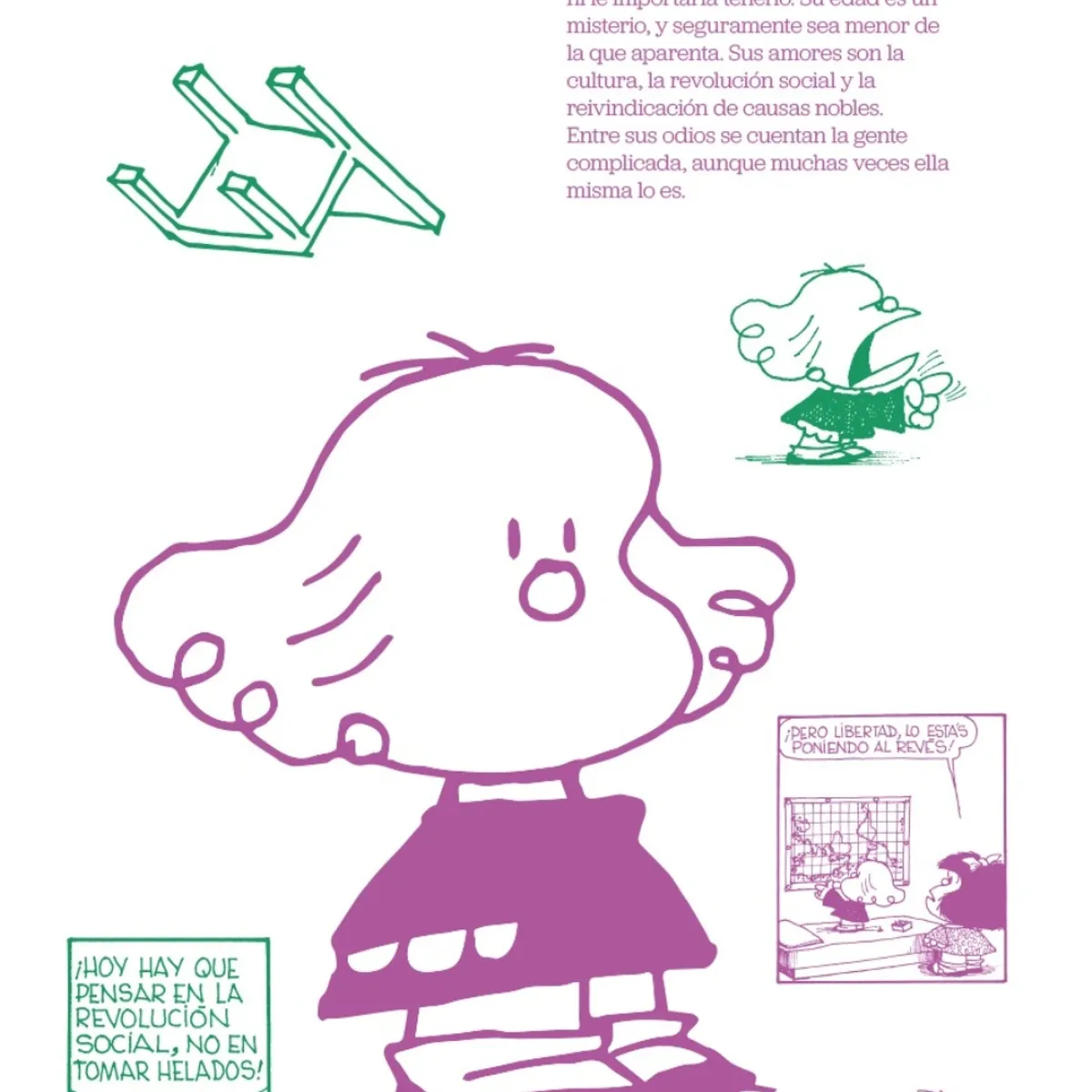 TOP10BOOKS - AGENDA  MAFALDA 2025 ANILLADA FEMINISTA VIOLETA-ROJO / GRANICA / QUINO