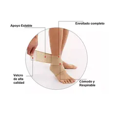 GENERICO - Vendas Elásticas De Compresión Para Tobillo Codo Rodilla X2