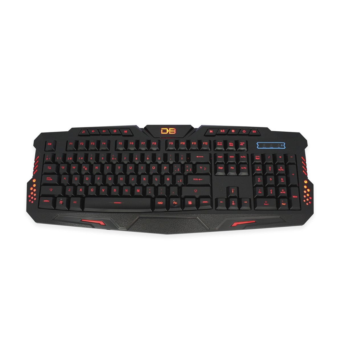 DBLUE - Teclado Gamer Pc Usb Iluminación Rojoazulpurpura - SC