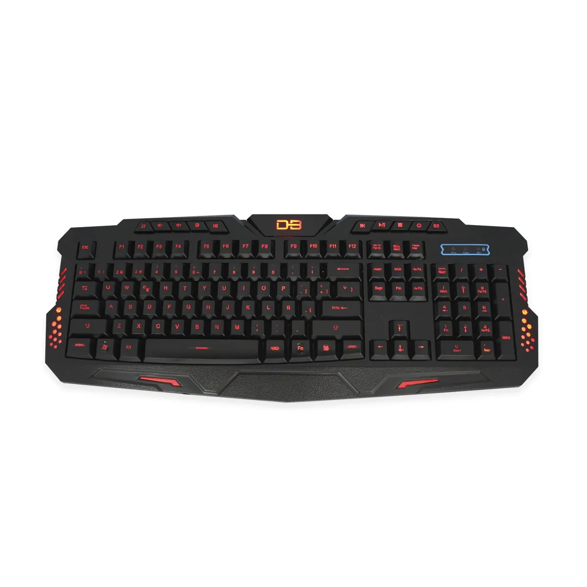 DBLUE - Teclado Gamer Pc Usb Iluminación Rojoazulpurpura - SC