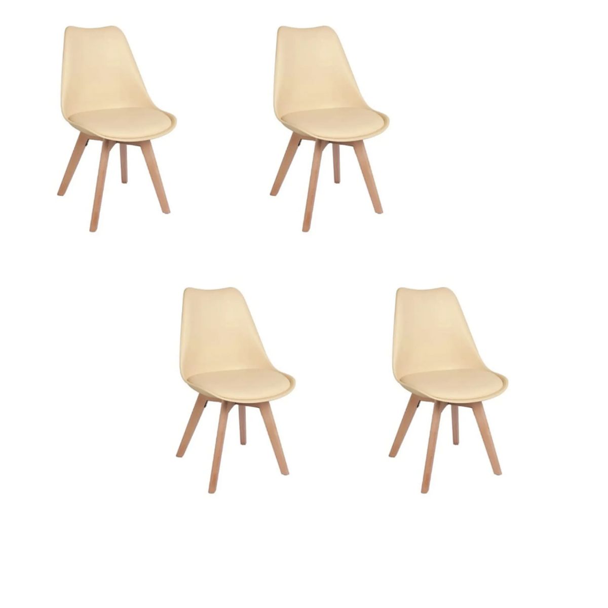 CORI CORI - Pack 4 Sillas Tulip Beige