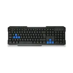 DBLUE - Teclado Multimedia Pc Usb Teclas Azules Destacadas - SC