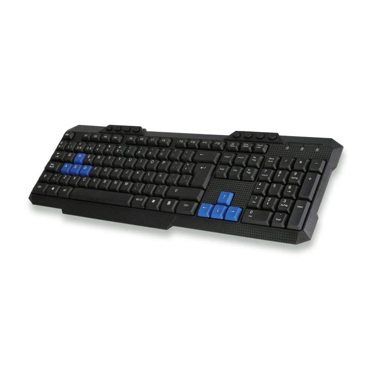 DBLUE - Teclado Multimedia Pc Usb Teclas Azules Destacadas - SC