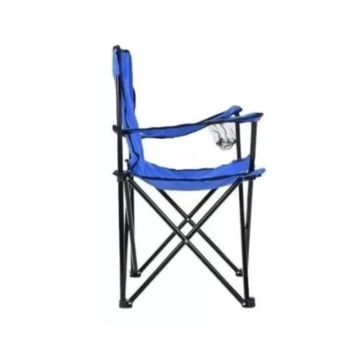 GENERICO - Silla Plegable Camping Playa Picnic Porta Vasos AZUL