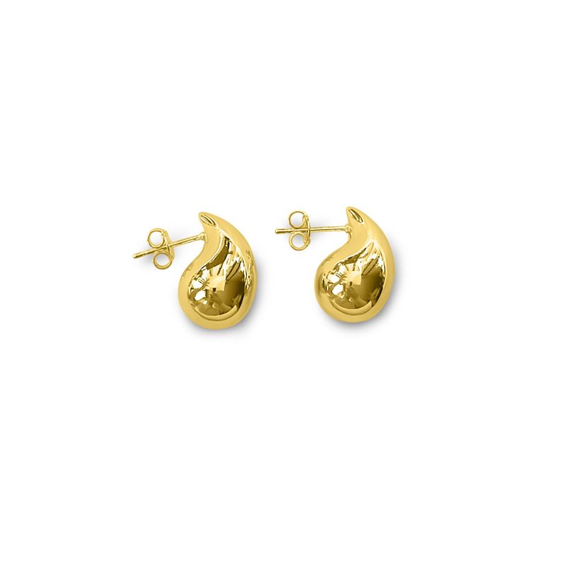 ANDREA COGGIOLA JOYAS - Aros Gloria Gota Inflada Enchapado Oro 18K