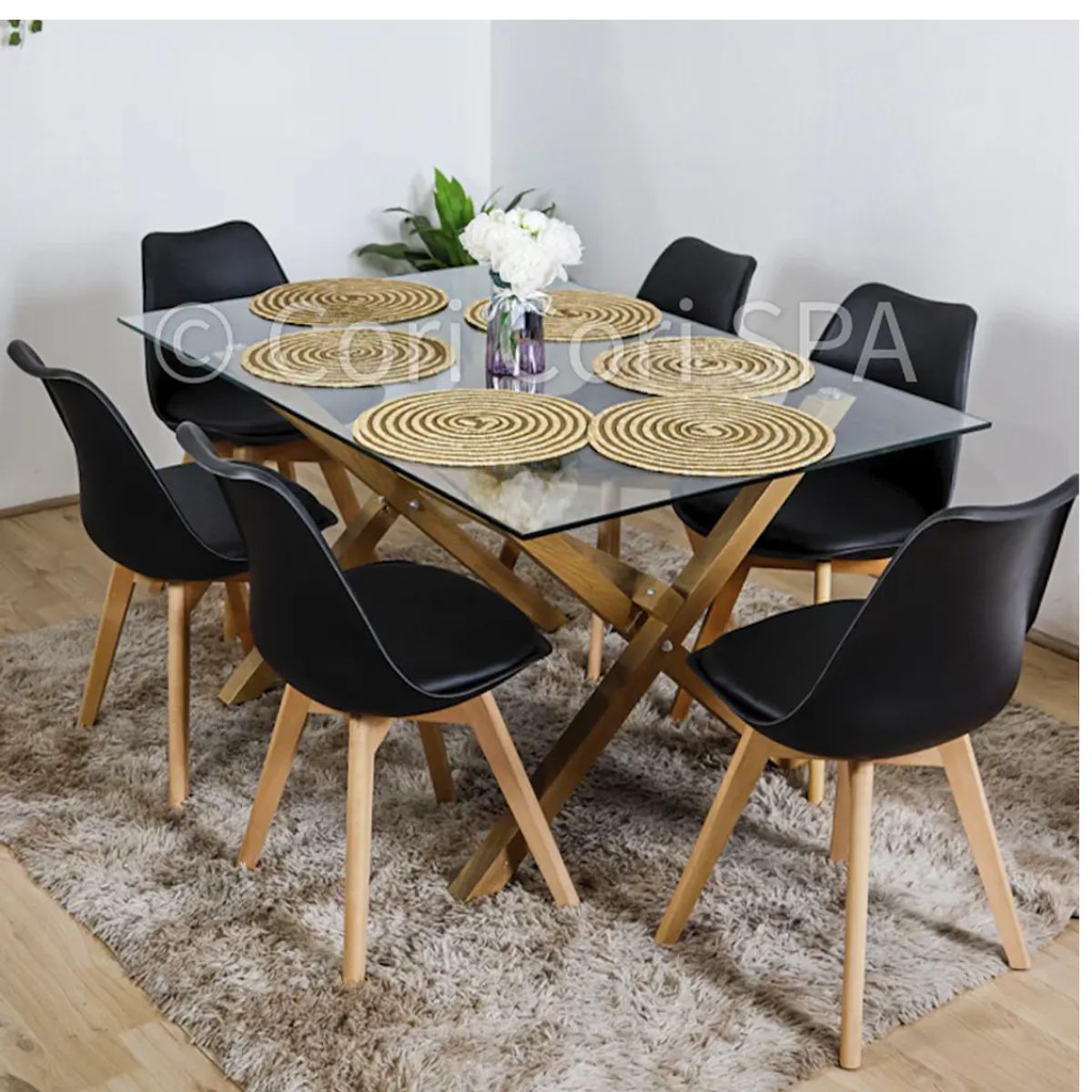 CORI CORI - Pack 4 Sillas Tulip Negra