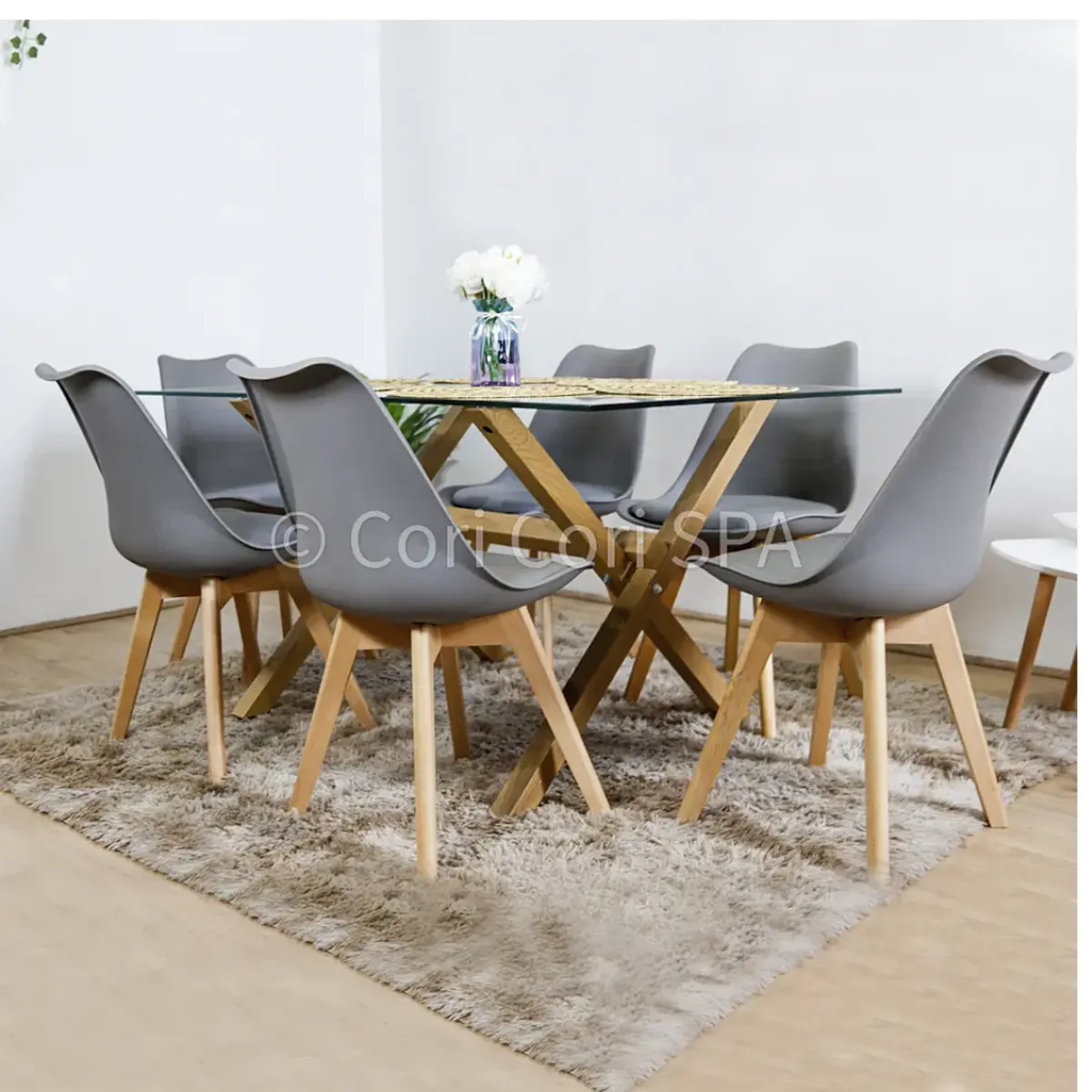 CORI CORI - Pack 4 Sillas Tulip Gris