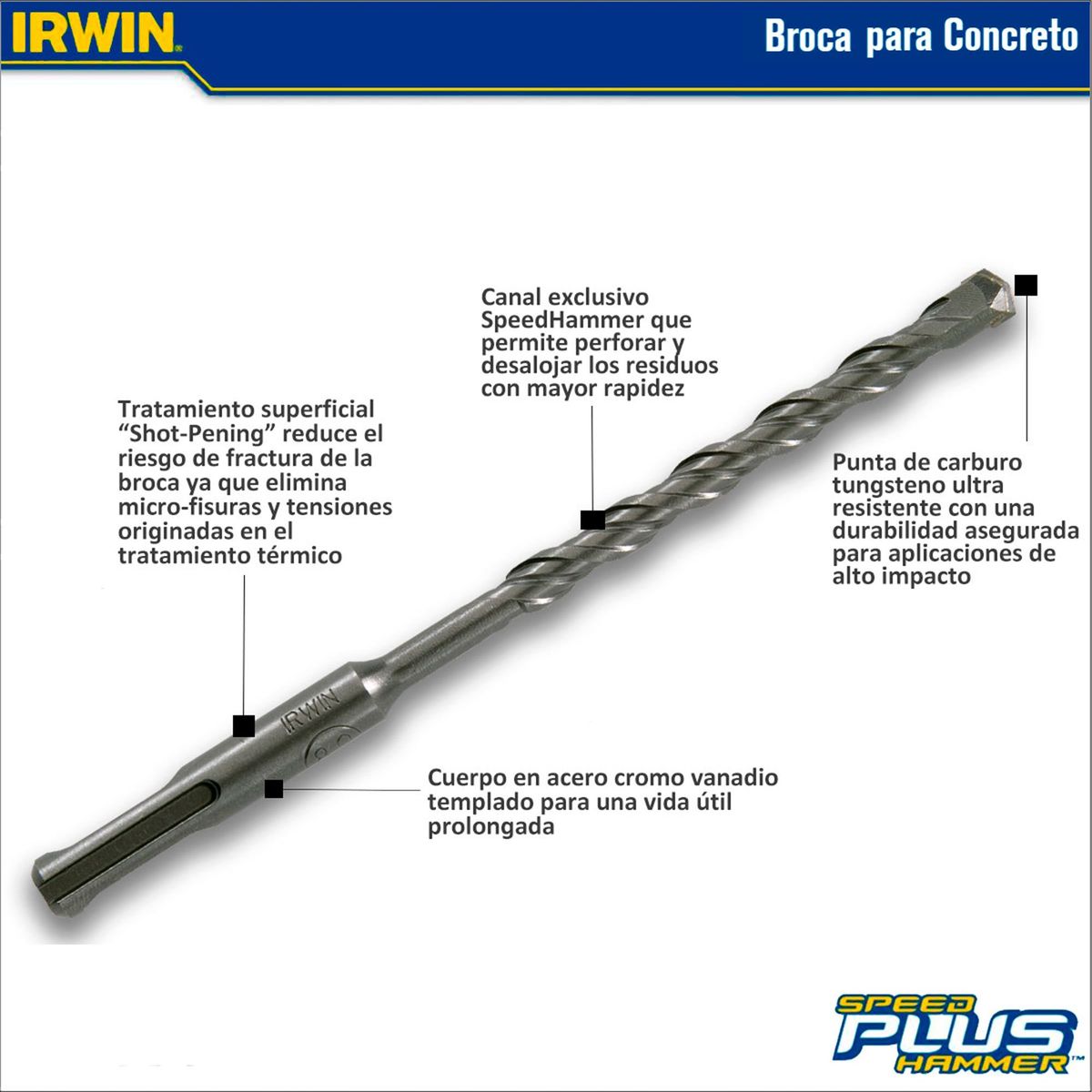 IRWIN - Broca Para Concreto SDS Plus 210mm X 14mm IRWIN IW13111