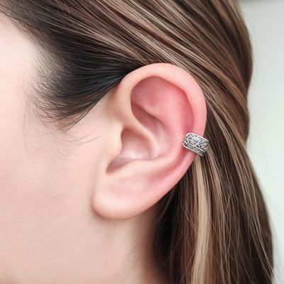 Imagen 2 del producto Aro Bidu Étnico Estrellitas Envejecido Plata Fina 925