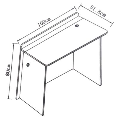 Imagen 2 del producto Escritorio plegable Windows 100 cm Teca