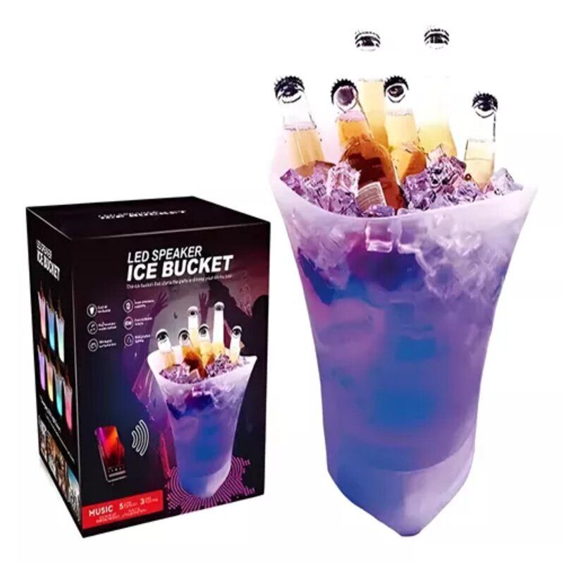 GENERICO - Hielera Parlante Cubetera Led Bluetooth Grande 7l Musical