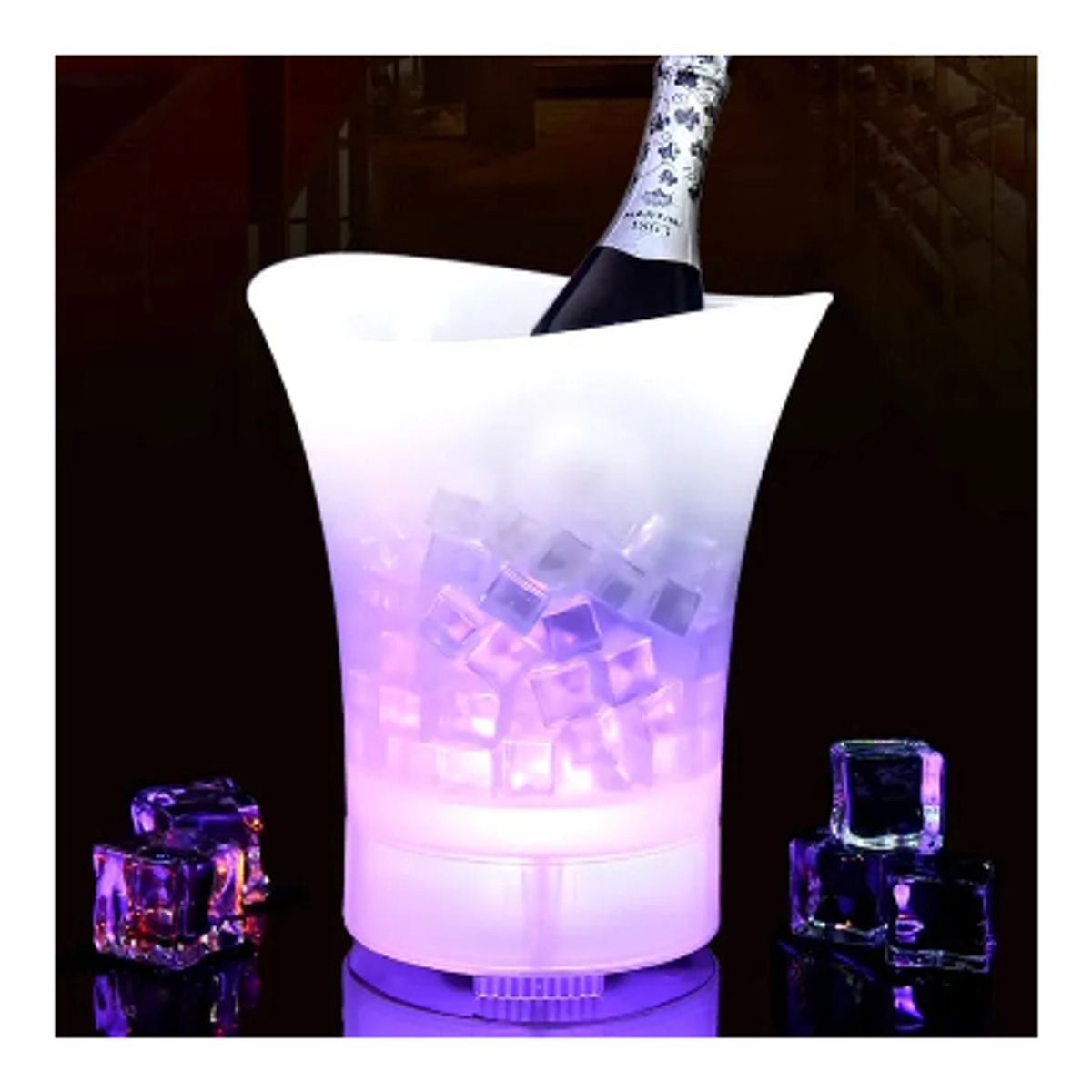 GENERICO - Hielera Parlante Cubetera Led Bluetooth Grande 5LTS  Musical