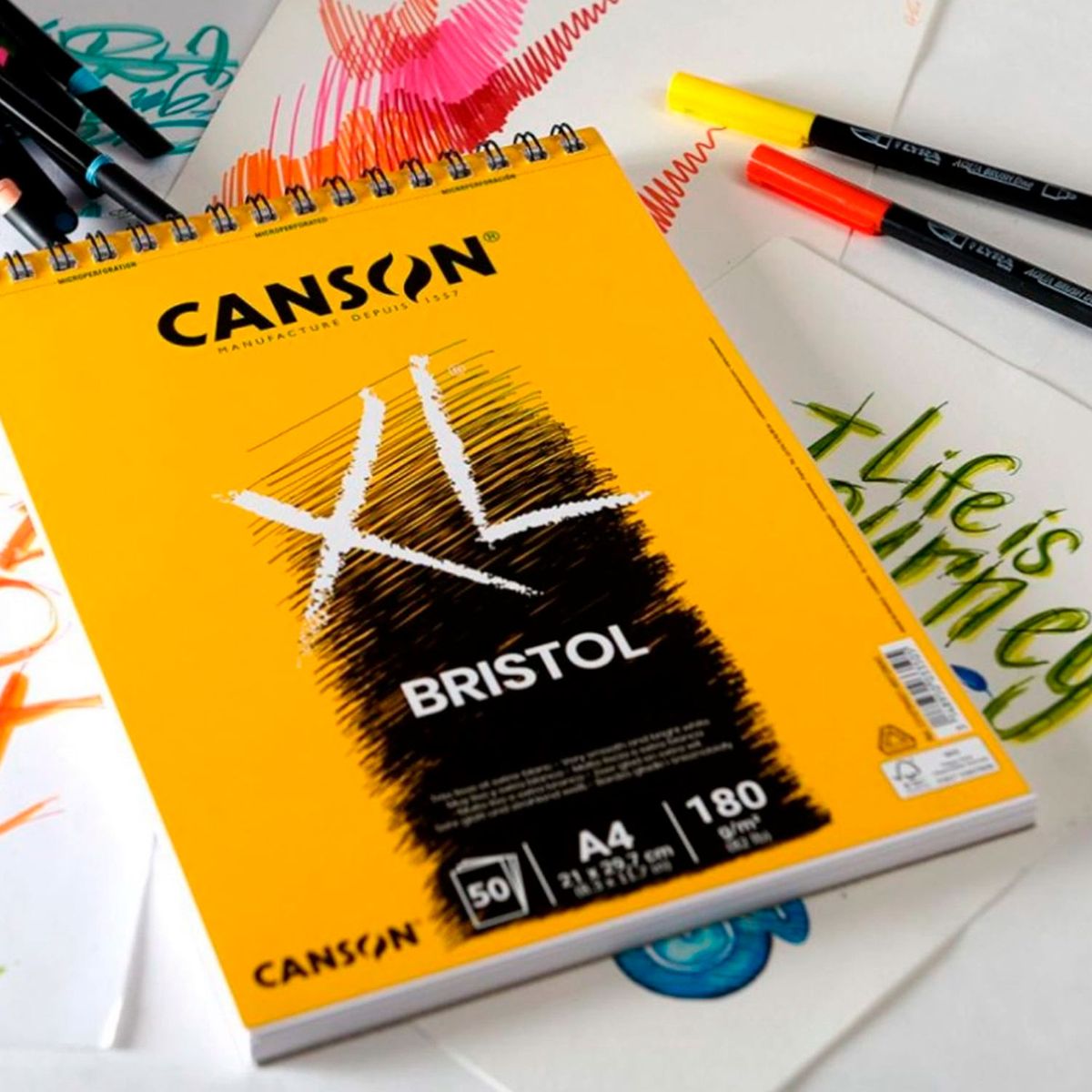 CANSON - Croquera Canson XL Bristol 180gr 50 hjs A4 (21x29.7cm)