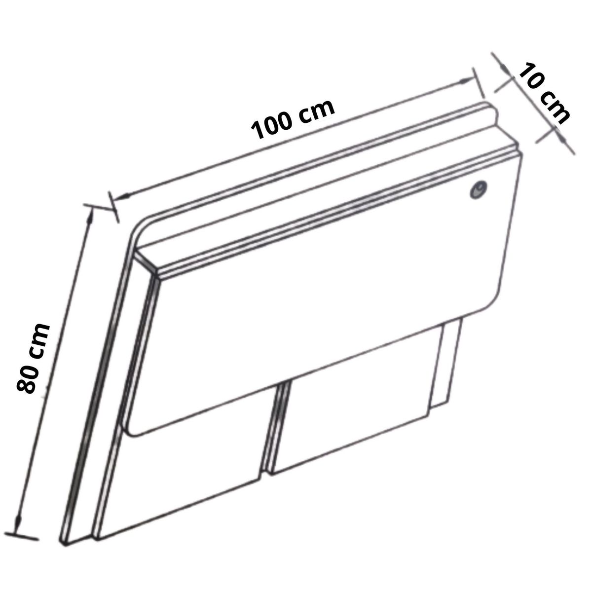 Escritorio plegable Windows 100 cm Blanco Arce, marca GENERICO - Foto 2