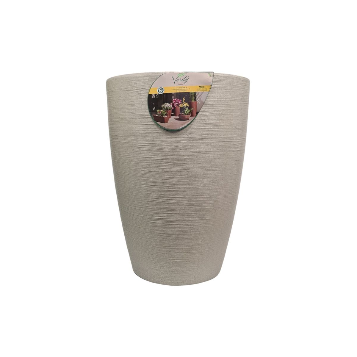 VERDY - Maceta Pantanal Rústico Cemento 31x50cms Efecto Piedra
