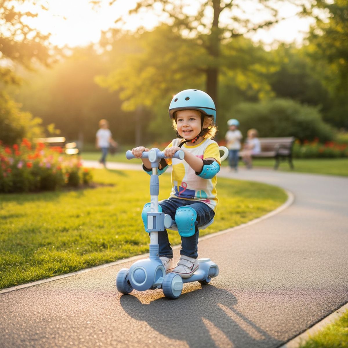 BABYLUNA - Scooter Infantil con Asiento y Barra Dirección