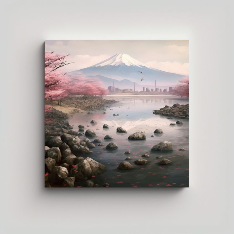 GENERICO - Pinturas De Decoración De Un Lecho De Río Con 50x50 Cm