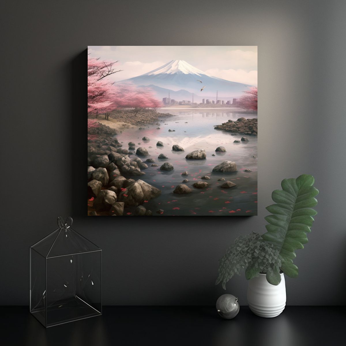 GENERICO - Pinturas De Decoración De Un Lecho De Río Con 50x50 Cm