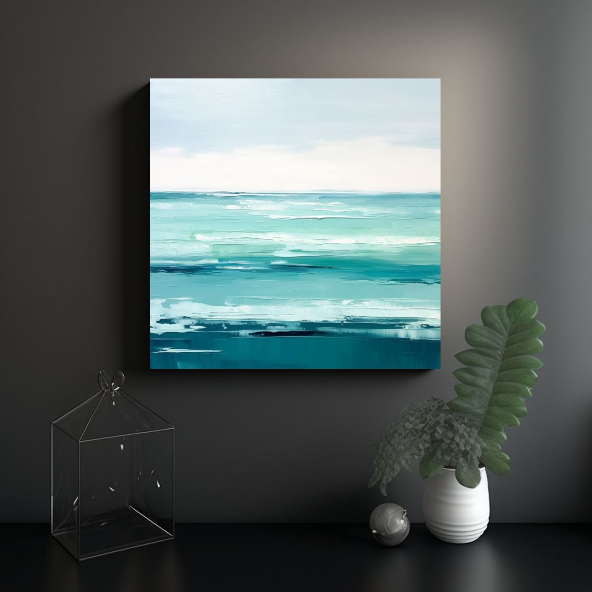 GENERICO - Cuadro De Pared Paisaje Marítimo Sereno Con 70x70 Cm