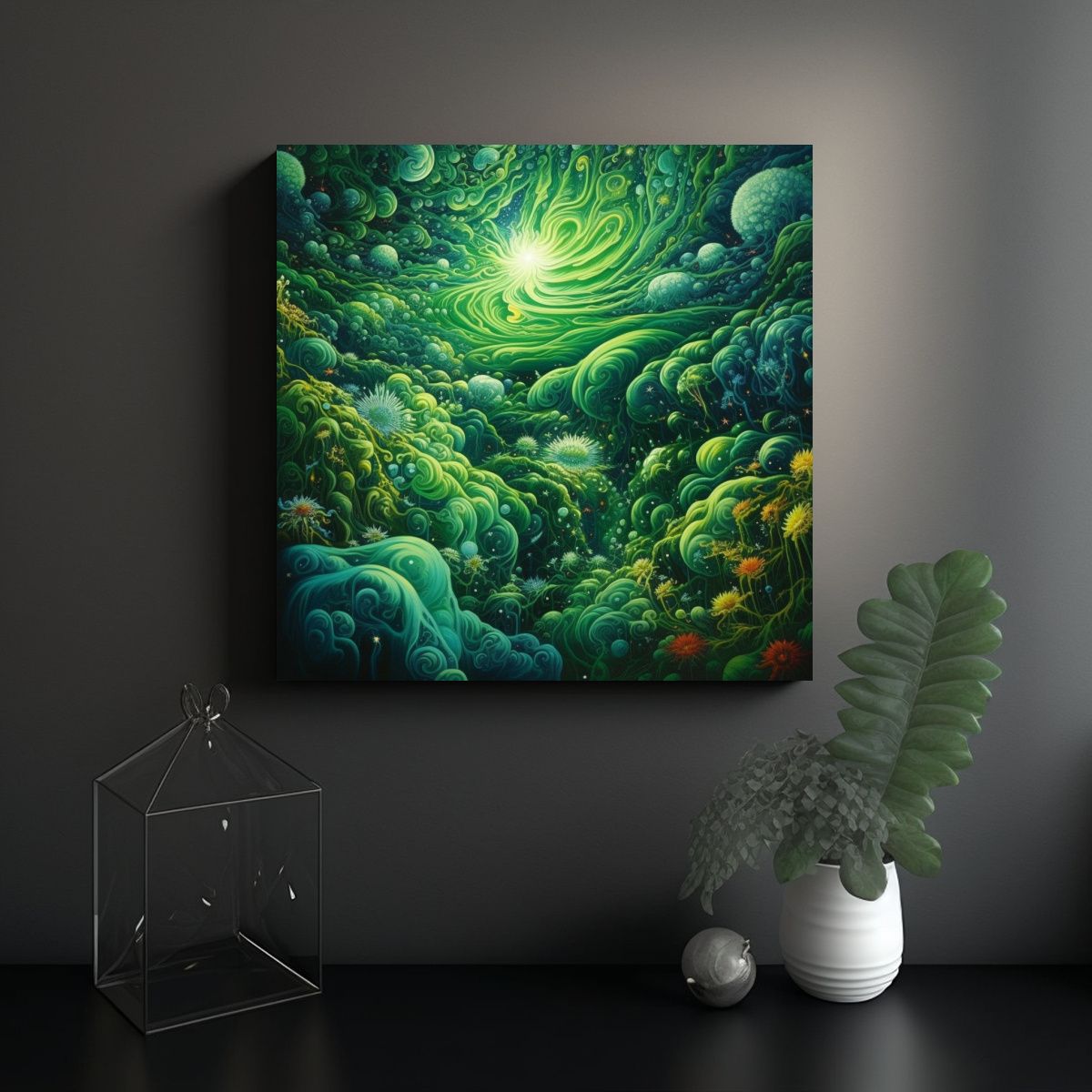 GENERICO - Paisaje Sereno: Suspiro En La Naturaleza Se Funde 70x70 Cm