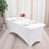 Funda Mantel Elástica Para Mesa De Evento Rectangular - Blanco