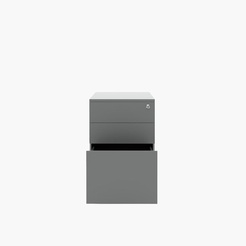FORM OFFICE - Cajonera Metálica Móvil 39x50x60 cm Gris Claro Form