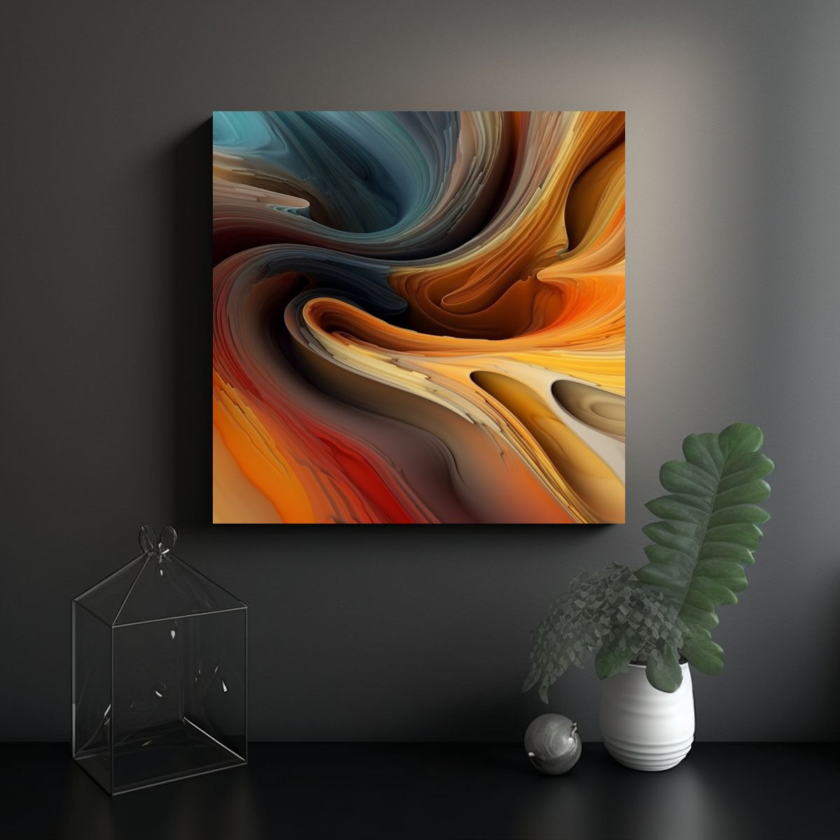 GENERICO - Pinturas De Decoración Abstracta Impactantes Y 60x60 Cm