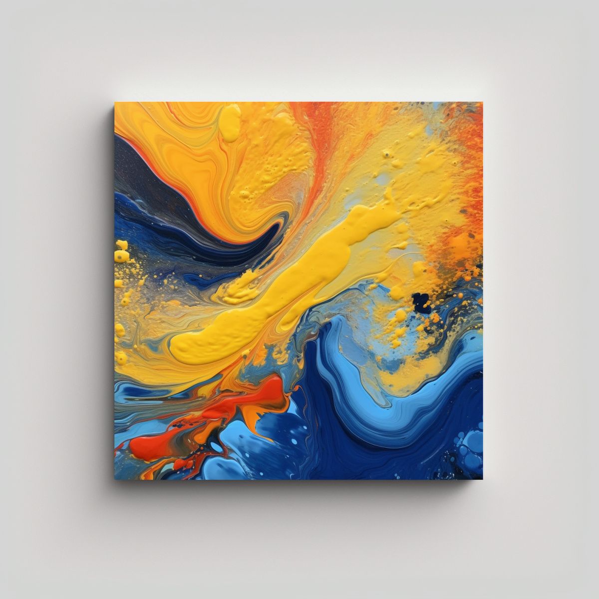 GENERICO - Cuadro Lienzo Tema Protagonismo Abstracto Arte 50x50 Cm