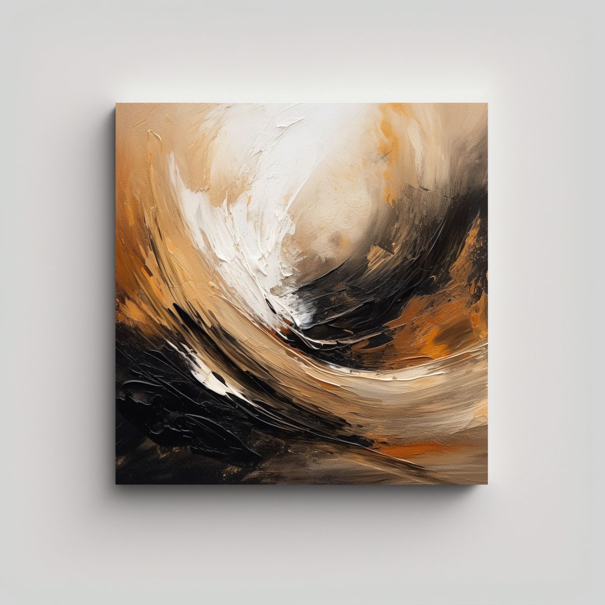 GENERICO - Pinturas Abstractas Con Colores Negro, Marrón 90x90 Cm