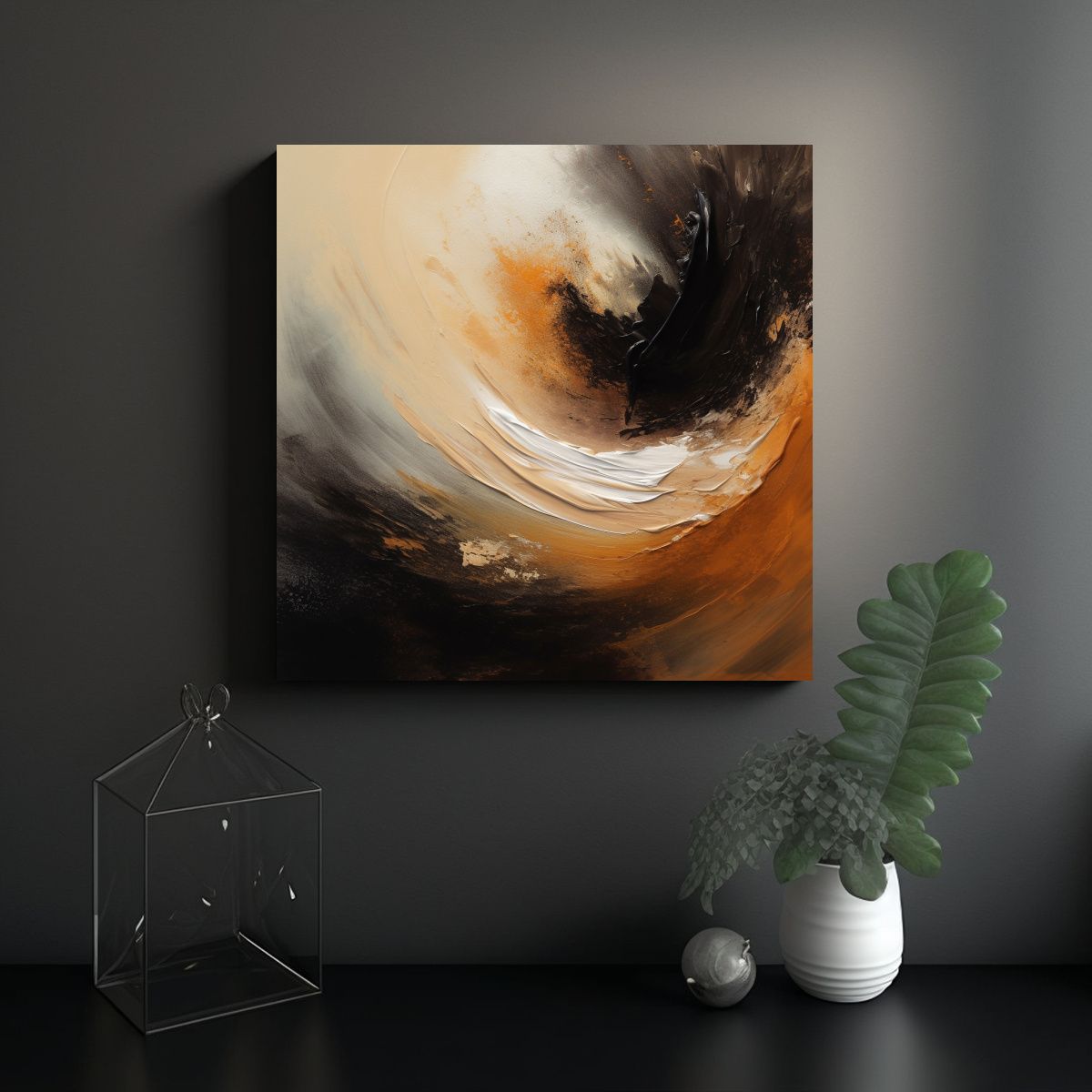 GENERICO - Cuadros Abstractos De Diseño Perspectiva Con 50x50 Cm