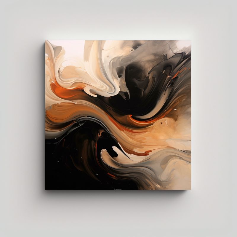 GENERICO - Pinturas Abstractas únicas En Lienzo Con Colores 90x90 Cm