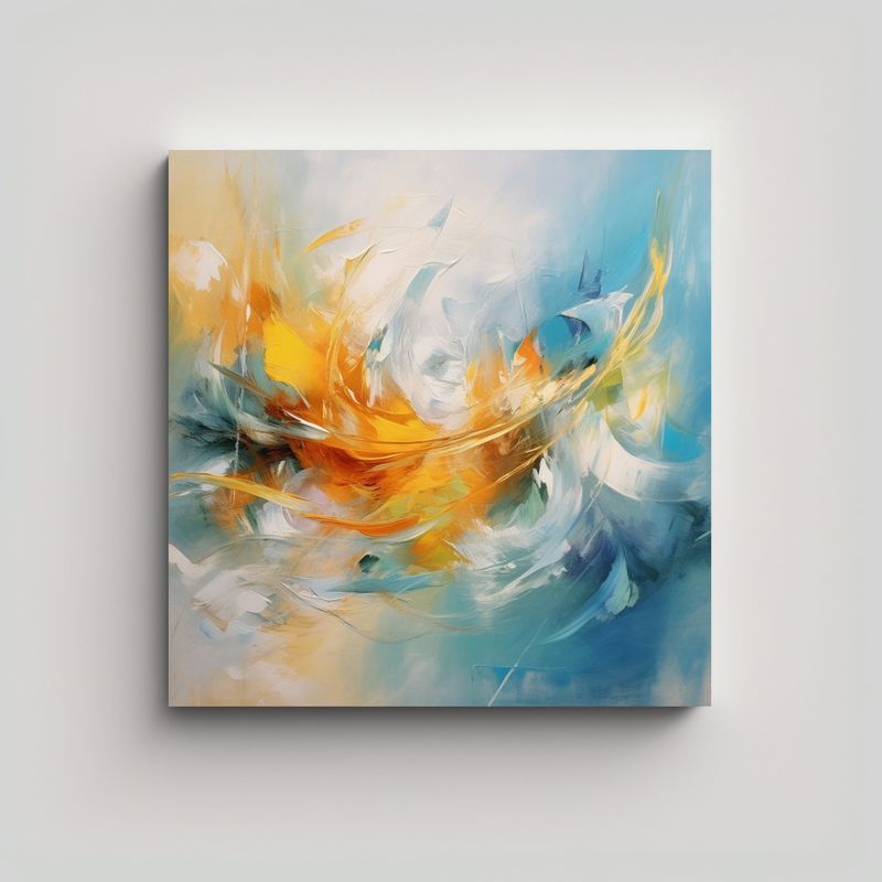 GENERICO - Pinturas De Decoración Abstractas Alegres Con 60x60 Cm