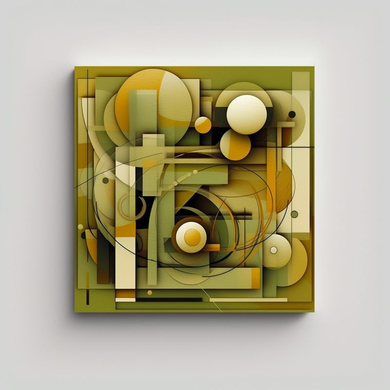 GENERICO - Pintura Abstracta En Lienzo Armonía De Colores 80x80 Cm