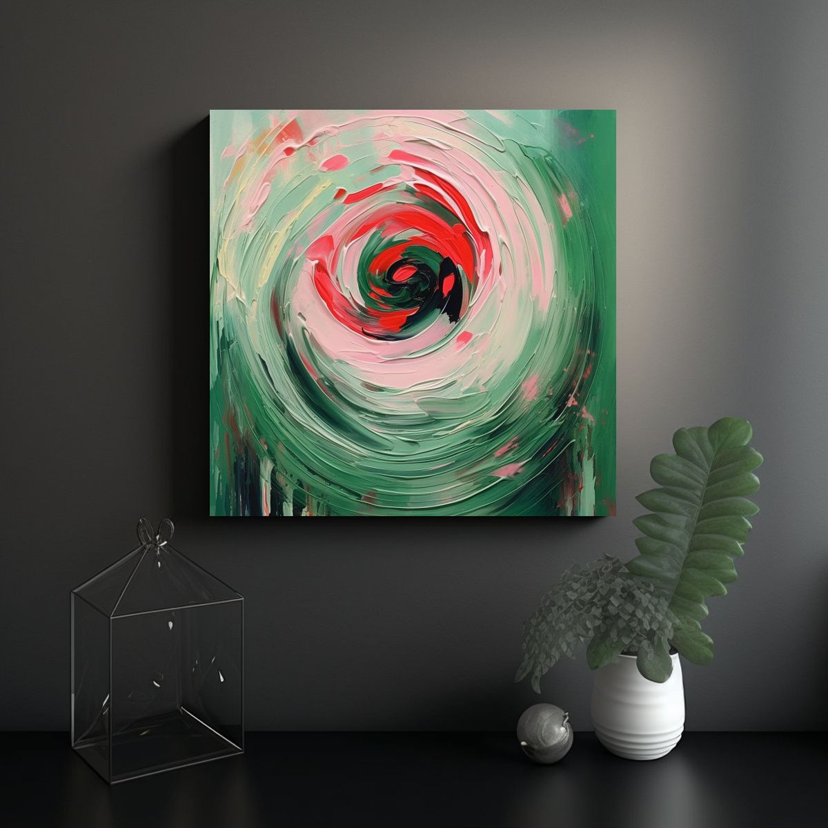 GENERICO - Cuadro Abstracto De Alta Calidad En Lienzo Grande 50x50 Cm