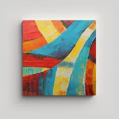 GENERICO - Pinturas Abstractas De Estaciones Con Líneas Y 60x60 Cm