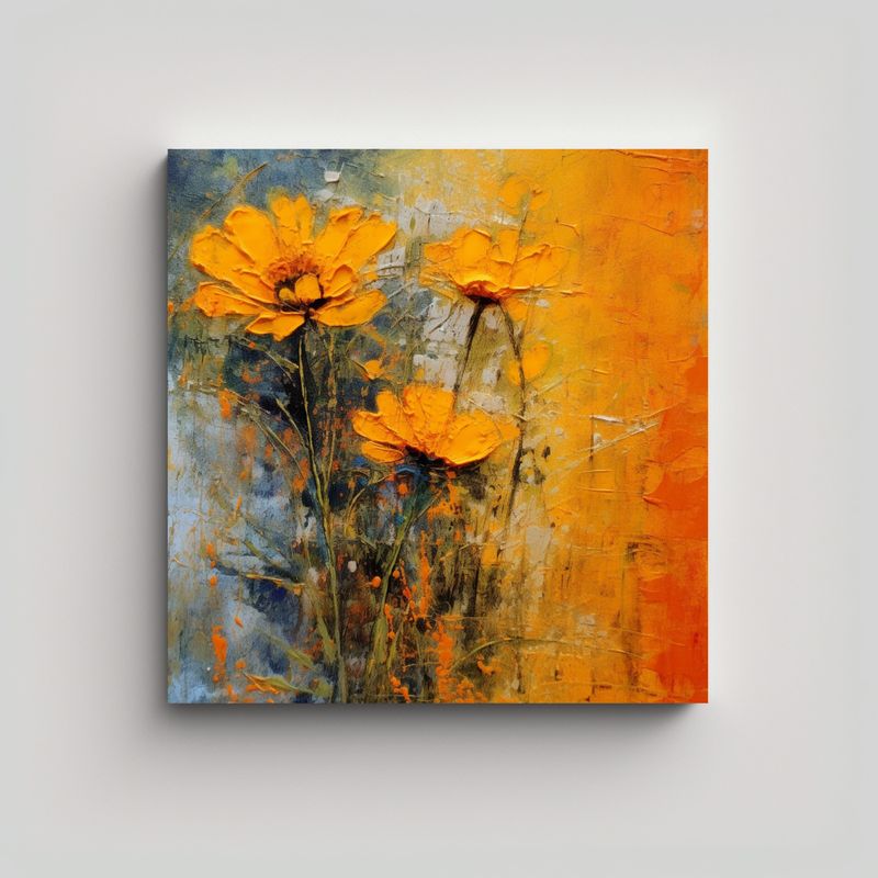 GENERICO - Cuadro Inspiración Duradero Marigold Abstracto 80x80 Cm