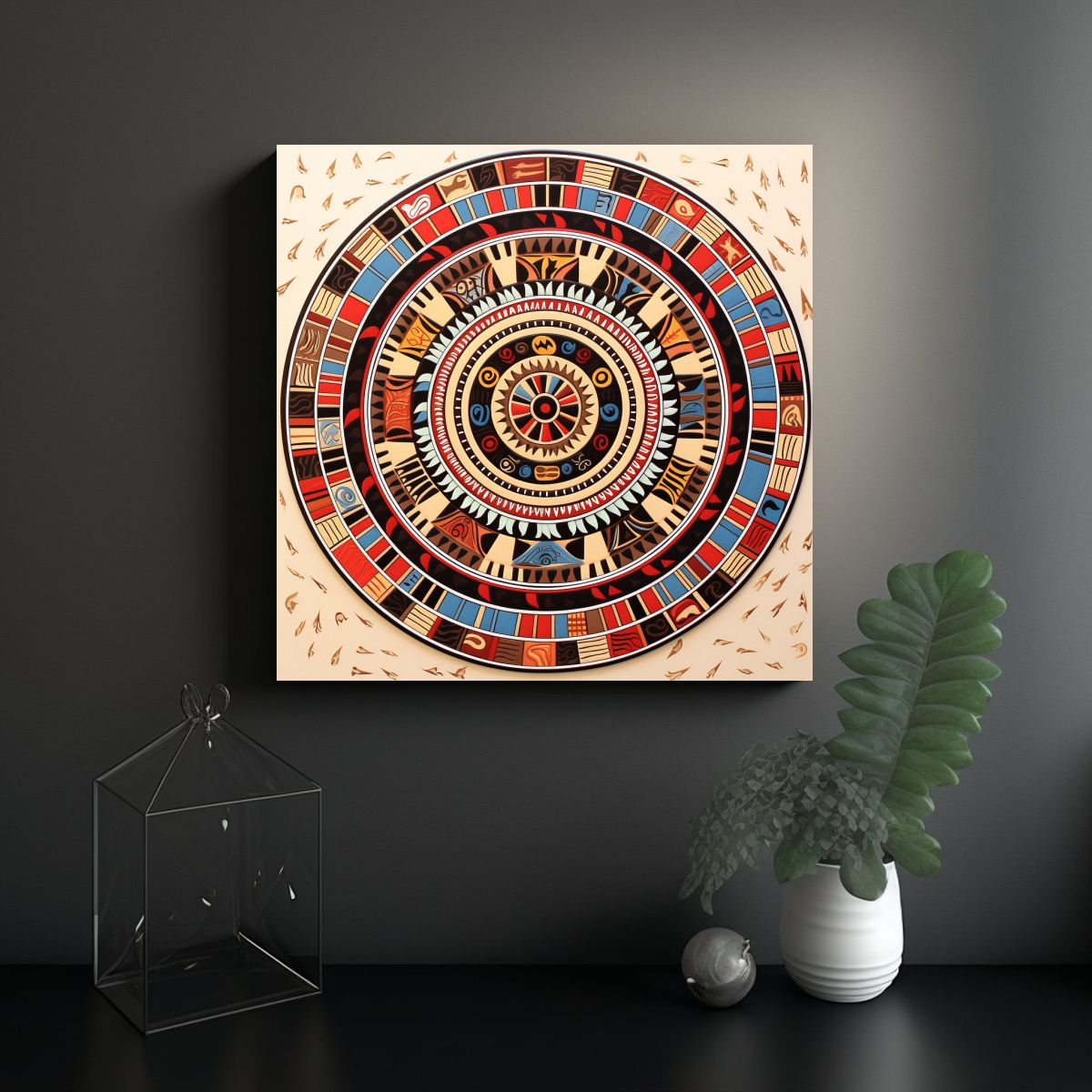 GENERICO - Pintura En Lienzo Motivo Juego Tradicional 50x50 Cm