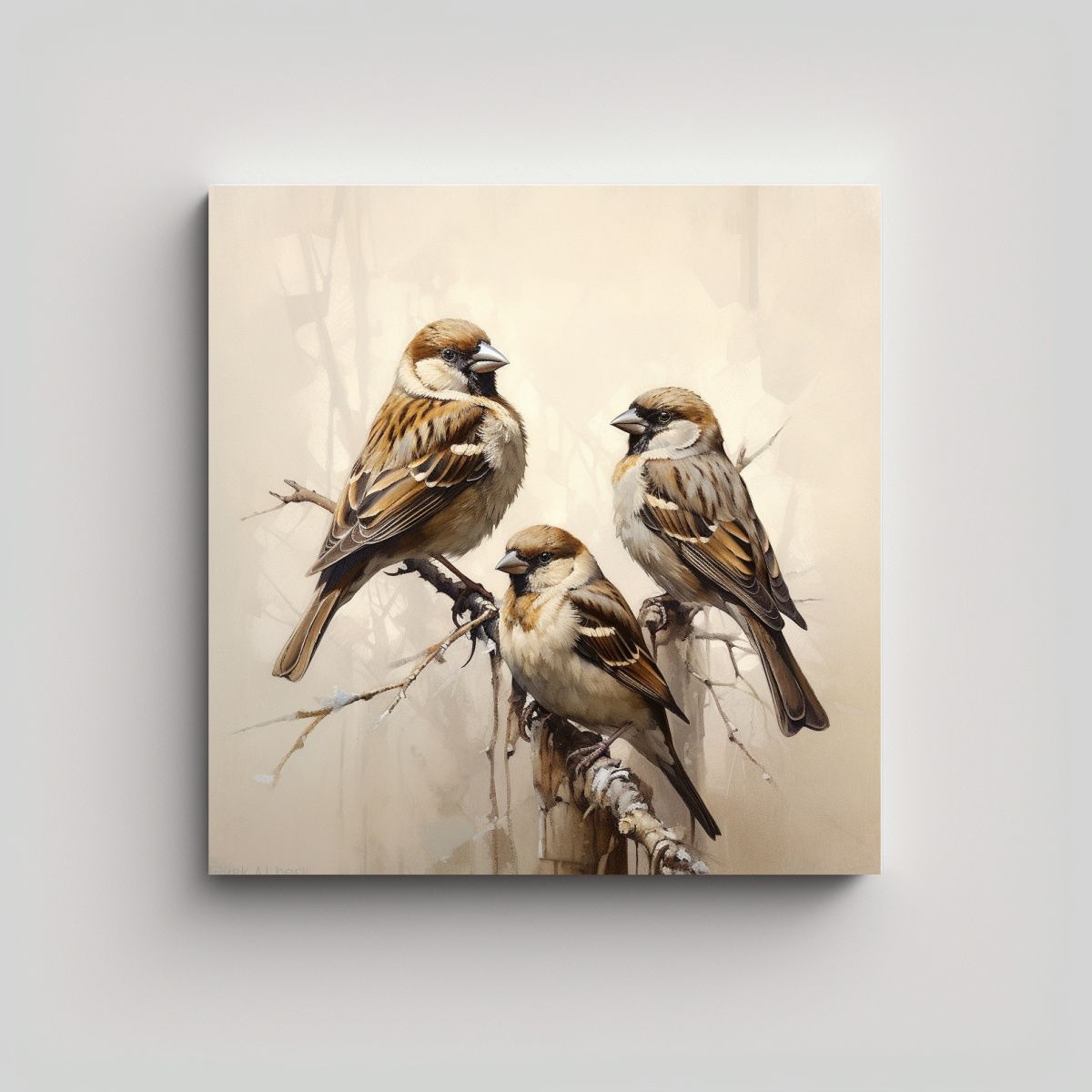 GENERICO - Cuadro Lienzo Abstracto Rayas Salón Alex 60x60 Cm