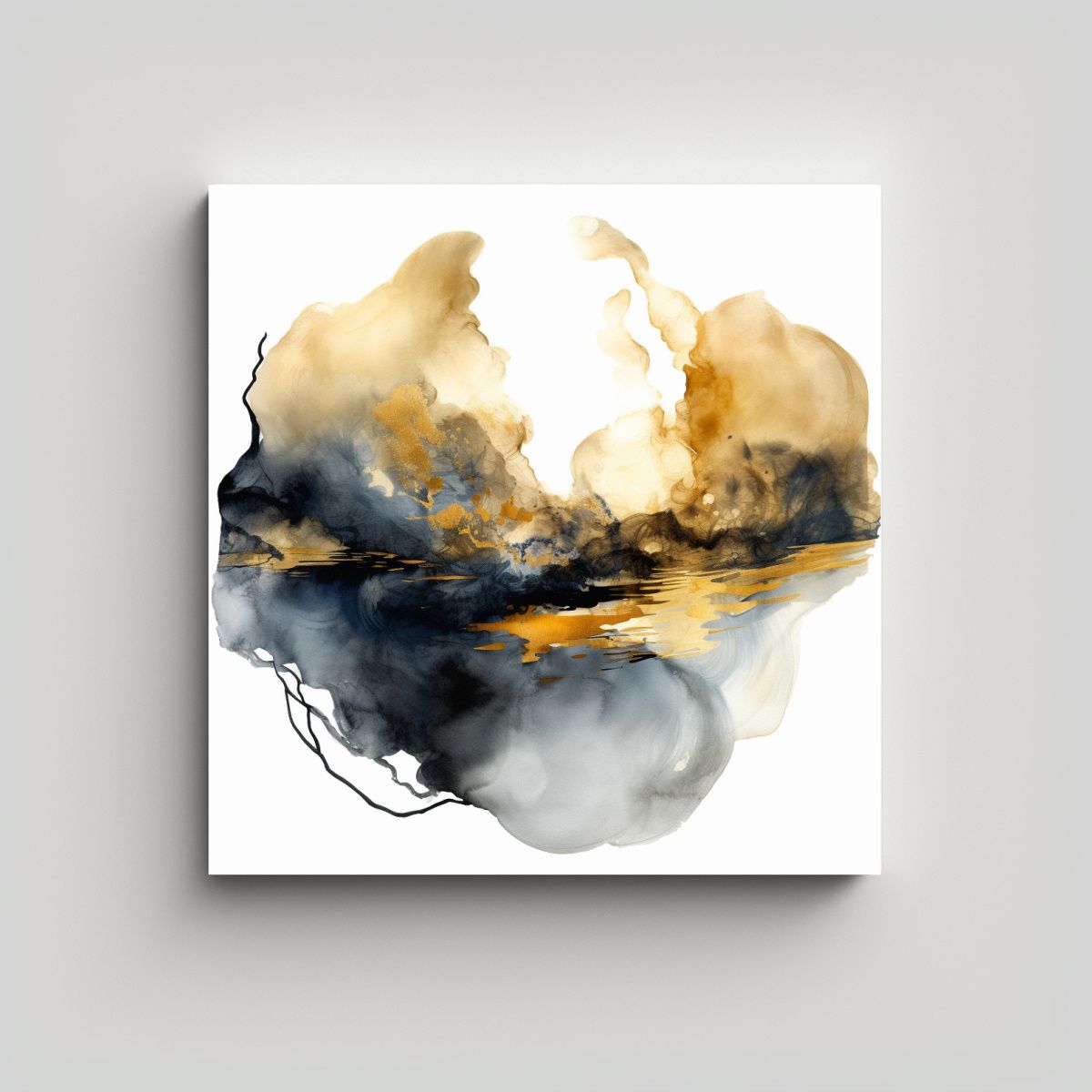 GENERICO - Cuadro Decorativo De Tinta Acuarela En Lienzo 70x70 Cm