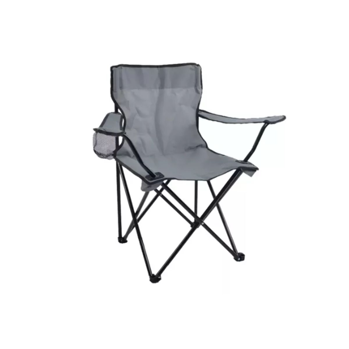 GENERICO - Silla Plegable Camping Playa Picnic Porta Vasos GRIS