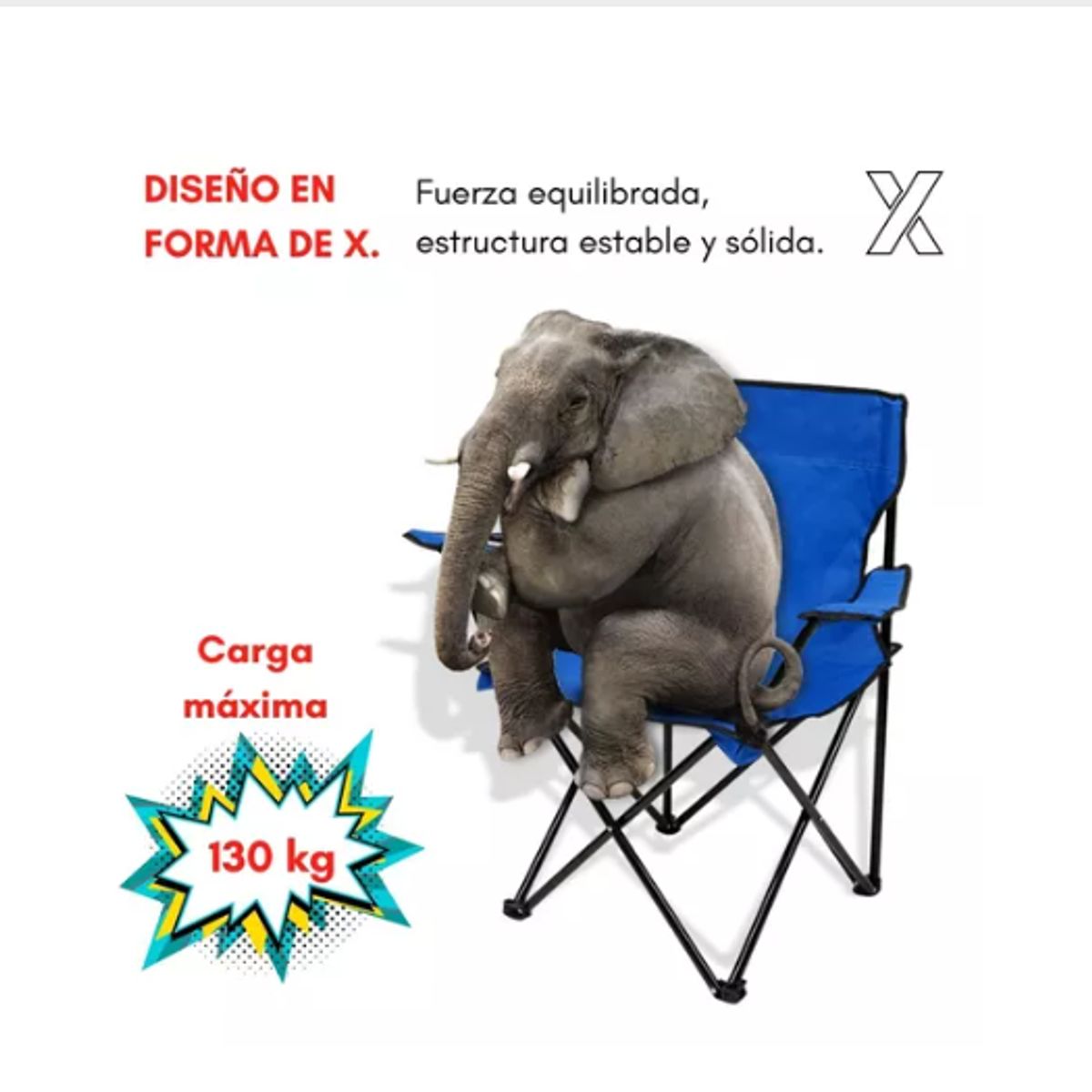 GENERICO - Silla Plegable Camping Playa Picnic Porta Vasos GRIS