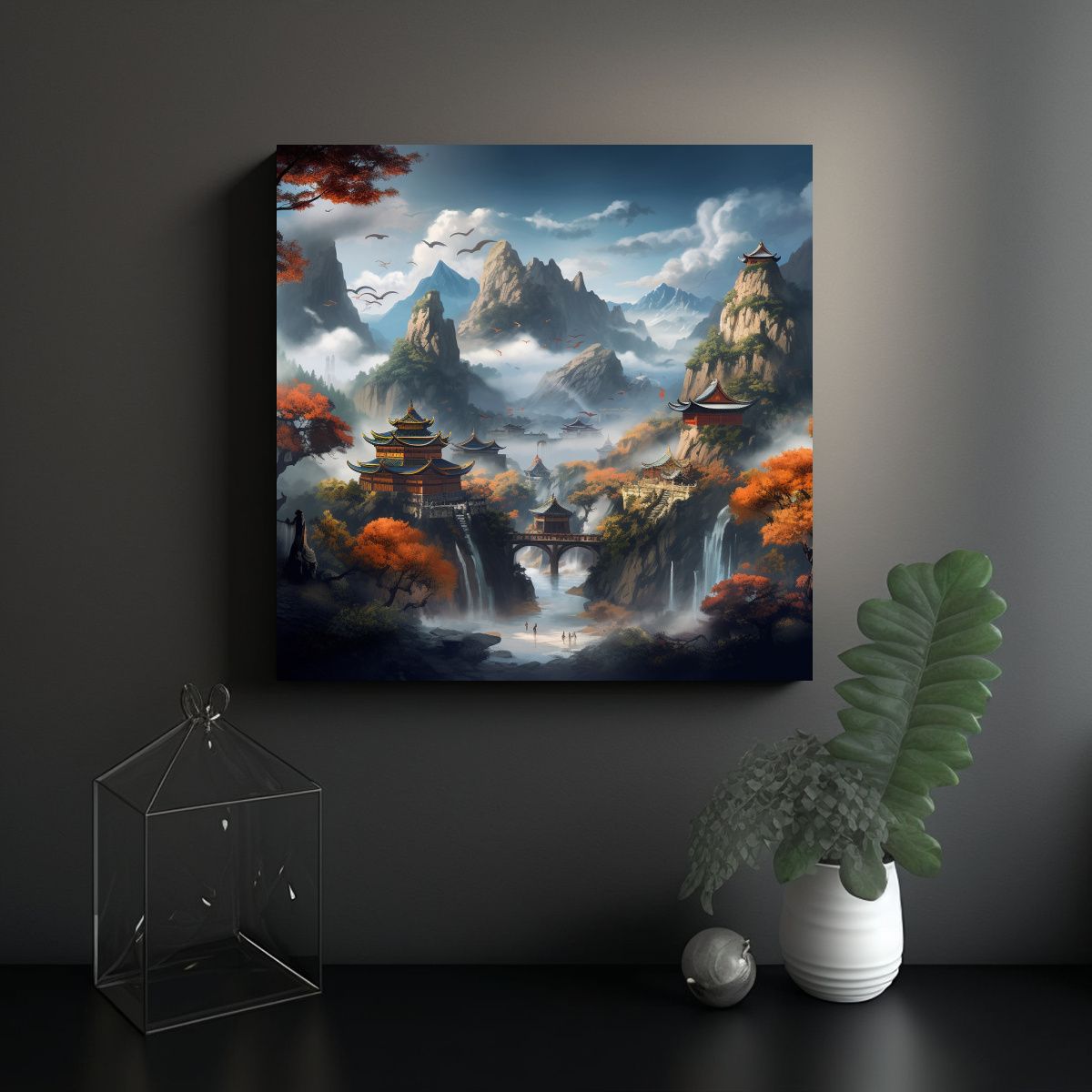 GENERICO - Pinturas Decorativas De Paisajes Antiguos Chinos 50x50 Cm