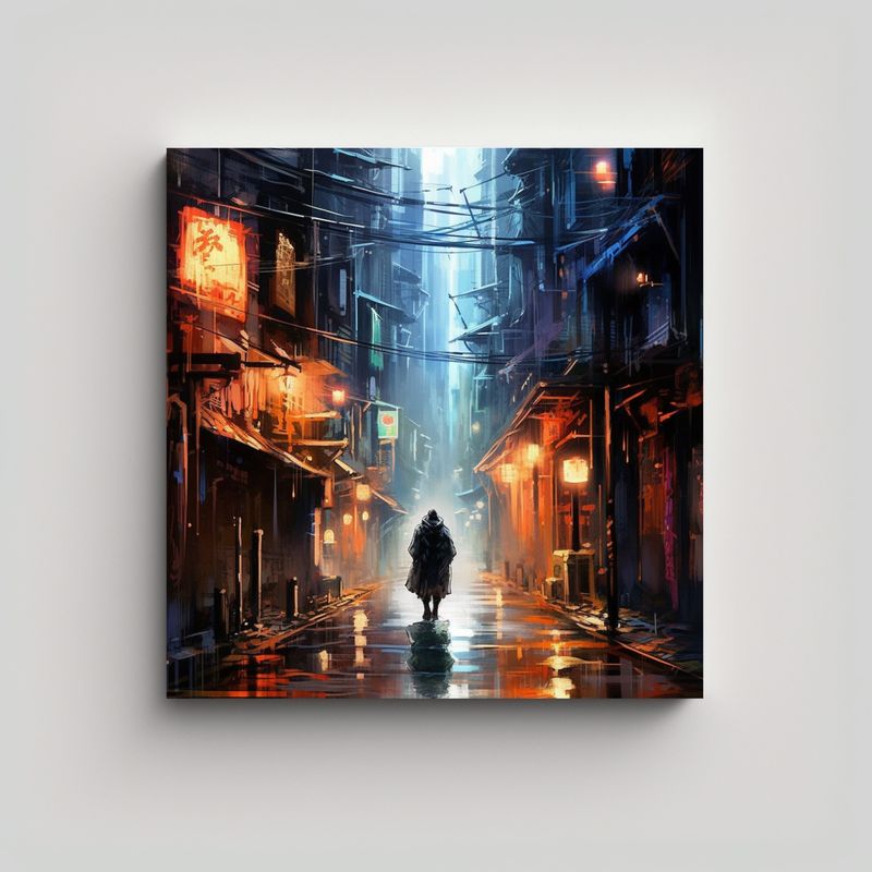 GENERICO - Pinturas Decorativas Japonesas Para Entrada A 70x70 Cm