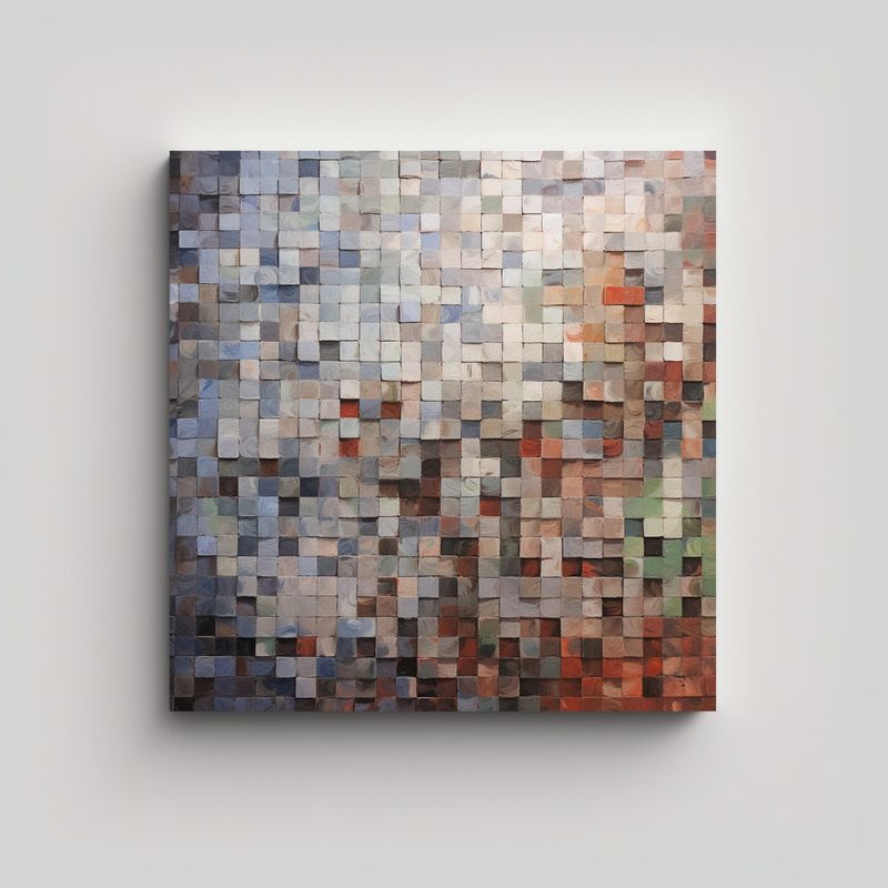 GENERICO - Arreglo 60 Cuadrados Diagonales En Hermoso 50x50 Cm