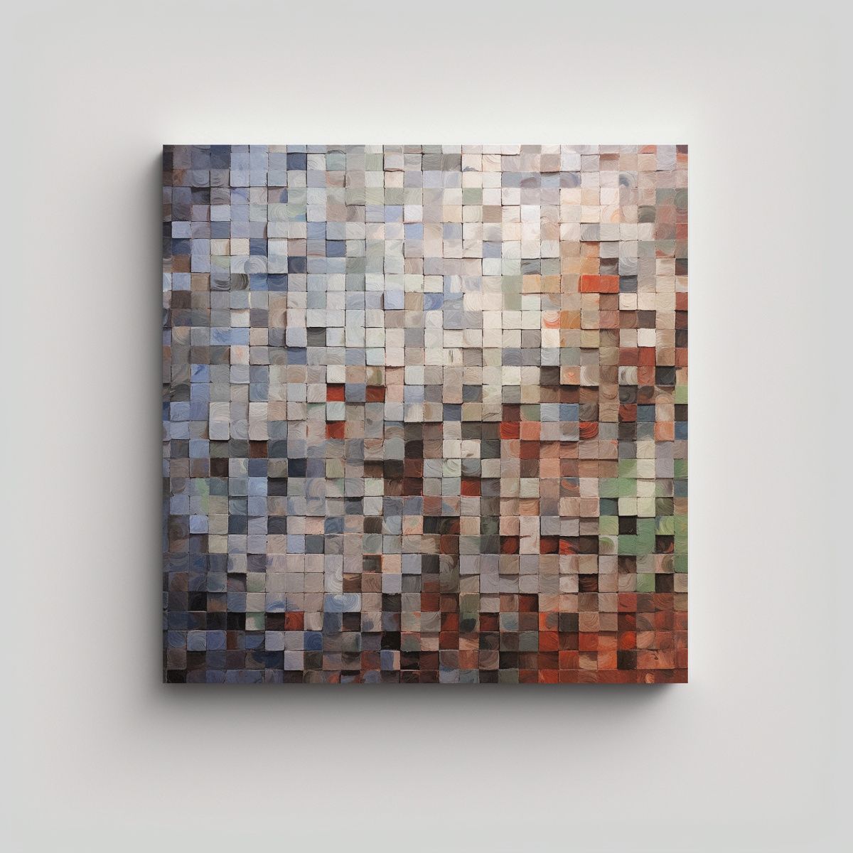 GENERICO - Arreglo 60 Cuadrados Diagonales En Hermoso 70x70 Cm