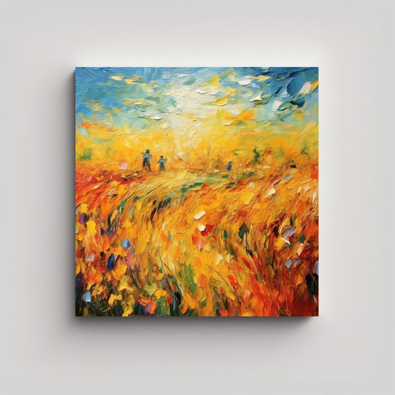GENERICO - Pinturas Decorativas Modernas De La Cosecha De 90x90 Cm