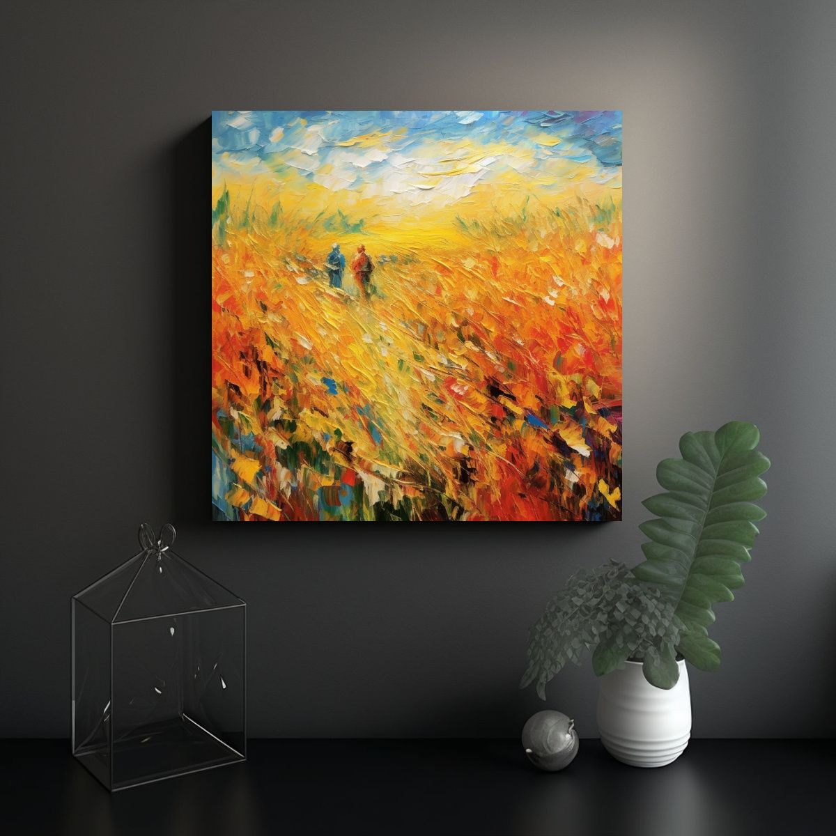 GENERICO - Pinturas Abstractas Modernas Brillantes De La 70x70 Cm