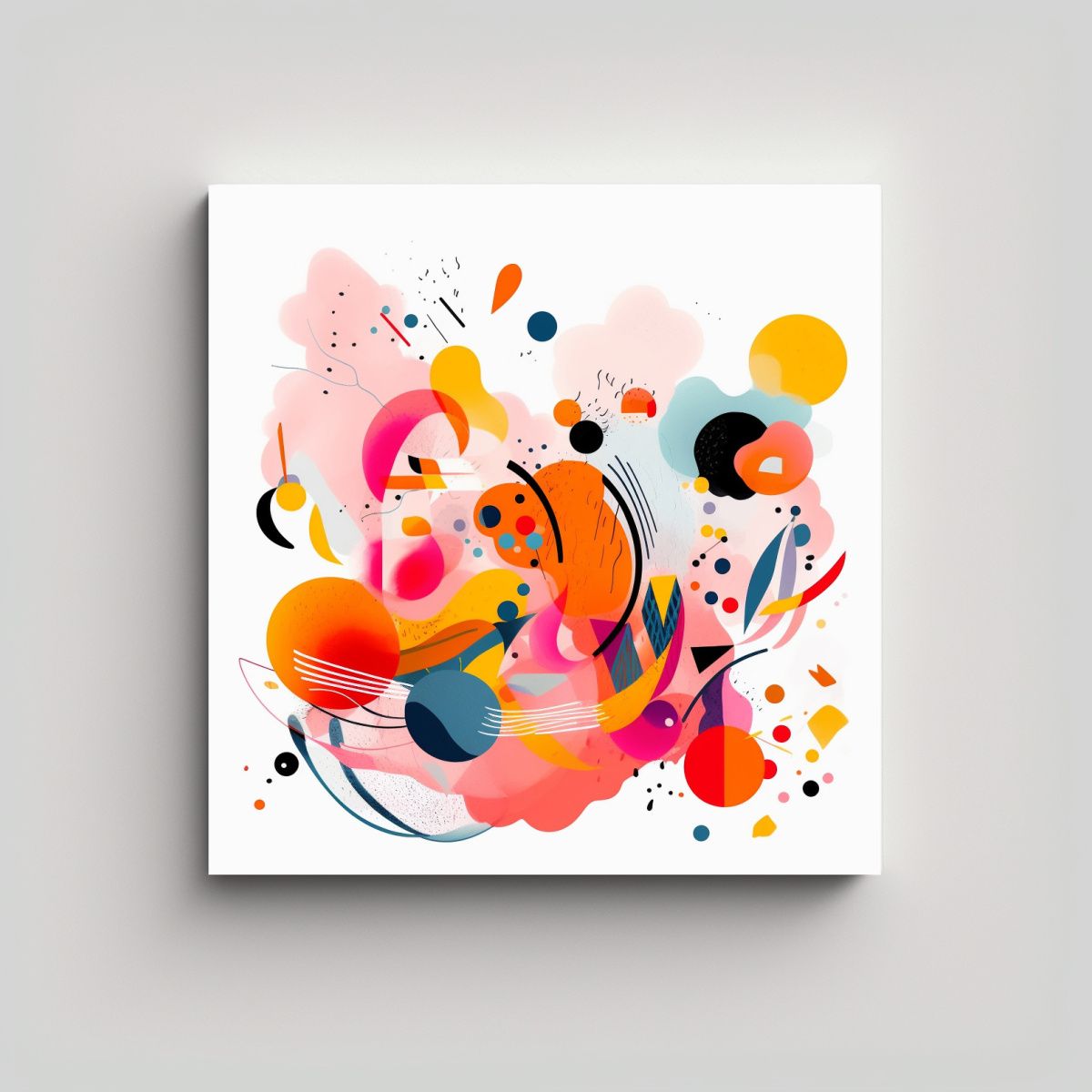 GENERICO - Clipart Abstracto Y Colorido Sobre Lienzo Blanco. 50x50 Cm