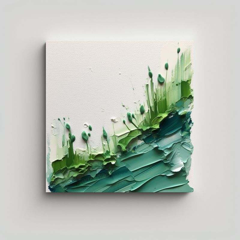 GENERICO - Cuadro Pared Cuadrado Escena Abstracta 60x60 Cm